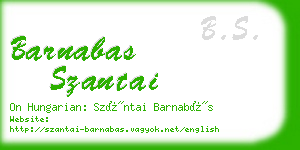 barnabas szantai business card